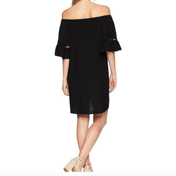 Maternal America Gauzy Cotton Maternity Womens‎ Dress Size Medium Black Dress - Picture 2 of 10